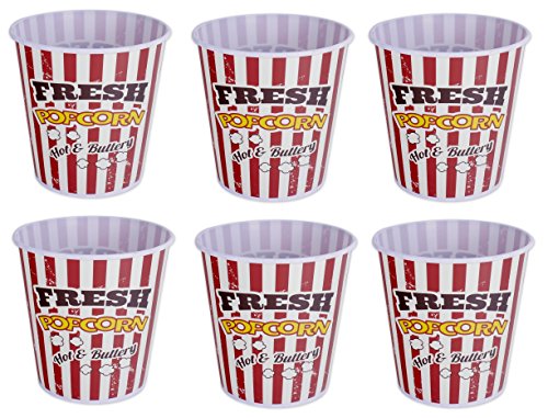 Popcorn Buckets - Set of 6